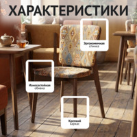 Фотография Стул Сафир, гобелен Аррабес, старинный орех Фотография товара Стул Сафир, гобелен Аррабес, старинный орех от компании ChiedoCover.