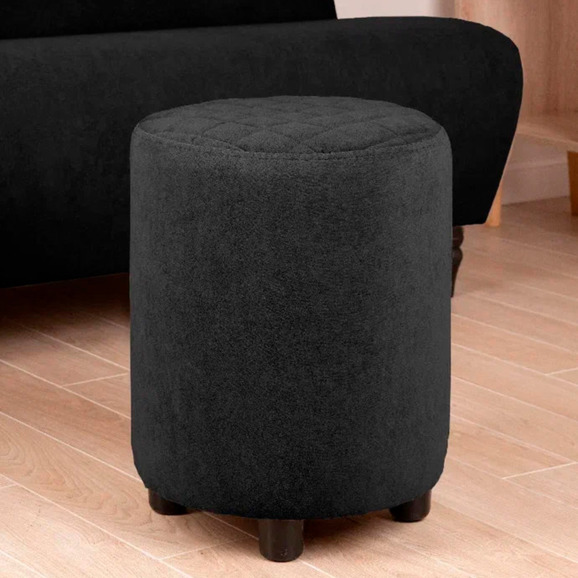 Пуф Тепал, велюр, черный - фото 4