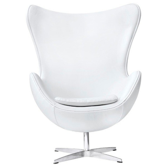 Дизайнерское кресло Egg chair (Arne Jacobsen Style), белое - фото 2