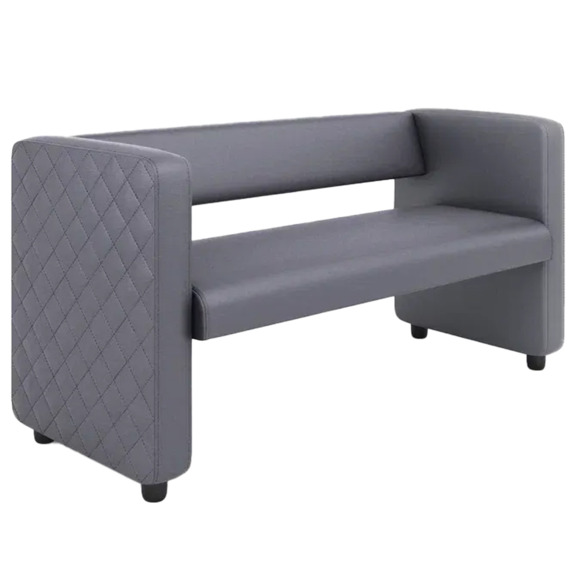 Диван Тепал, экокожа, серый - фото 1