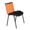 Настоящее фото товара Стул Изо, спинка сетка W, оранжевый, черный, произведённого компанией ChiedoCover