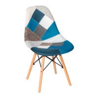 Настоящее фото товара Стул Eames, печворк синий, произведённого компанией ChiedoCover