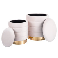 Настоящее фото товара Набор пуфов Coping, светло-бежевый, произведённого компанией ChiedoCover