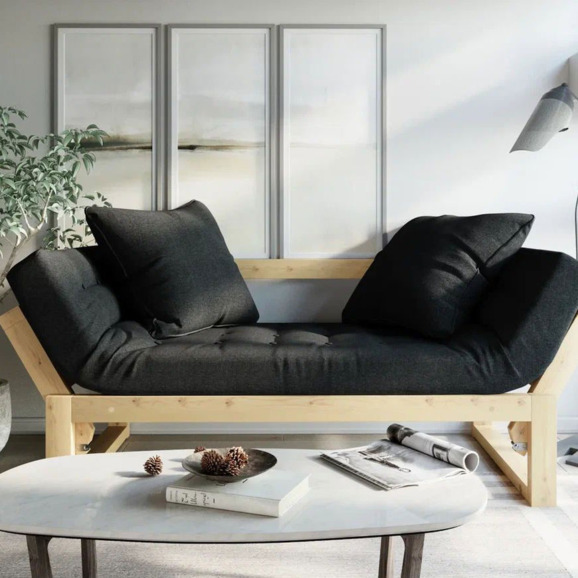 Кушетка Parint текстиль, сосна black - фото 6