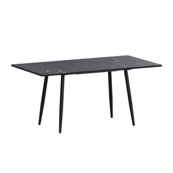 Стол раздвижной Бетти 1100+300 азул, черный муар Стол раздвижной Бетти 1100+300 азул, черный муар - фото 1