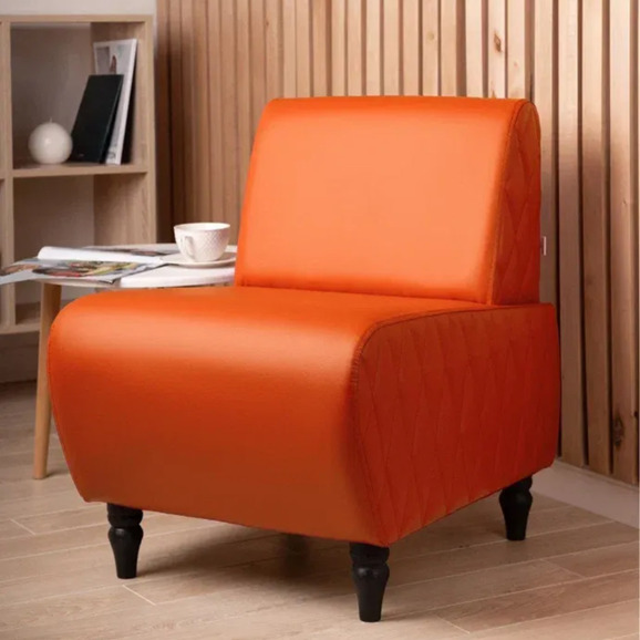 Кресло Лотик экокожа, оранжевый - фото 5