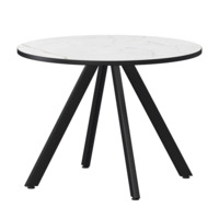 Настоящее фото товара Стол нераздвижной Лаки мини 900мм, азул, черный муар, произведённого компанией ChiedoCover