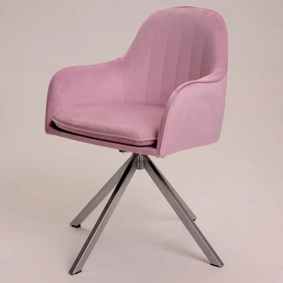 Кресло Сета, пирамида, сиреневый, серебро - фото 3