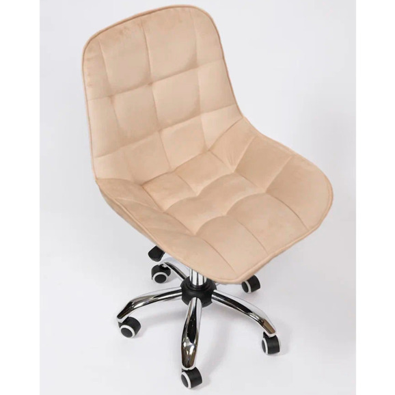 Стул Мускус, хром, бежевый, велюр - фото 6