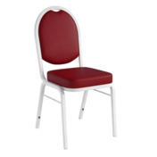 Фотография товара Стул Азия 20, экокожа GALAXY RED, каркас белый RAL 9003 от компании ChiedoCover.