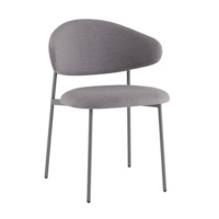 Настоящее фото товара Стул Эван, велюр серый, каркас серый, произведённого компанией ChiedoCover