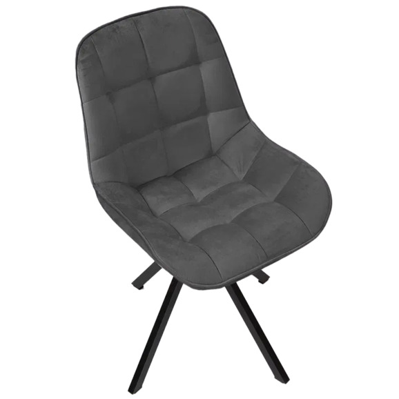 Стул Мускус, пирамида, велюр, темно-серый, черный - фото 6