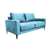 Настоящее фото товара Диван Миа двухместный, голубой, произведённого компанией ChiedoCover