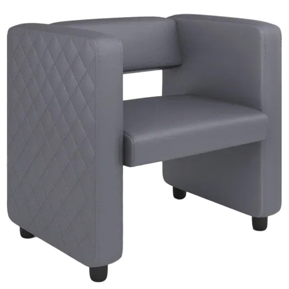 Кресло Тепал, экокожа, серый Кресло Тепал, экокожа, серый - фото 1