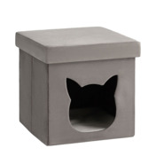 Фотография товара Пуф складной с ящиком Store Pet, антрацитовый от компании ChiedoCover.