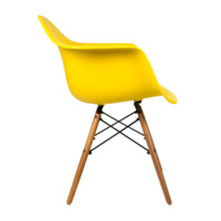 Стул Eames DAW желтый для столовой общепита
