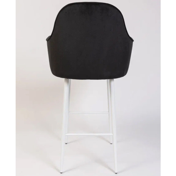 Кресло Сета, барные ножки, черный, белый, велюр - фото 6