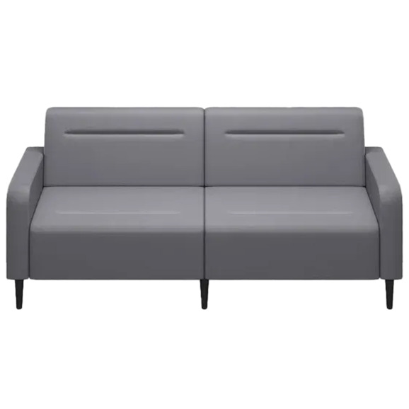 Диван Папилла, экокожа, 202 см, серый - фото 2