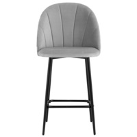 Фотография товара Стул полубарный Логан SN, велюр, светло-серый от компании ChiedoCover.