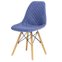 Настоящее фото товара Чехол Е07 на стул Eames, синий, произведённого компанией ChiedoCover
