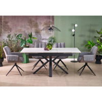 Фотография товара Стол обеденный Lintel, белый мрамор, черный от компании ChiedoCover.