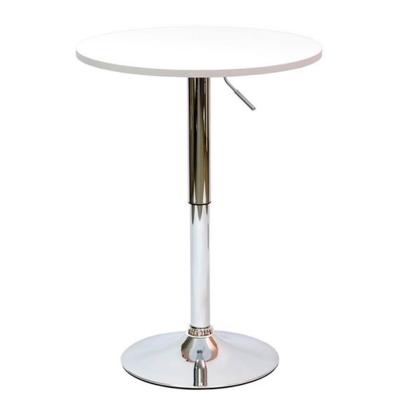 Стол T-2 барный, высота 70-90см, белый - фото 1