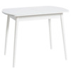 Стол Routine раздвижной со стеклом, белый