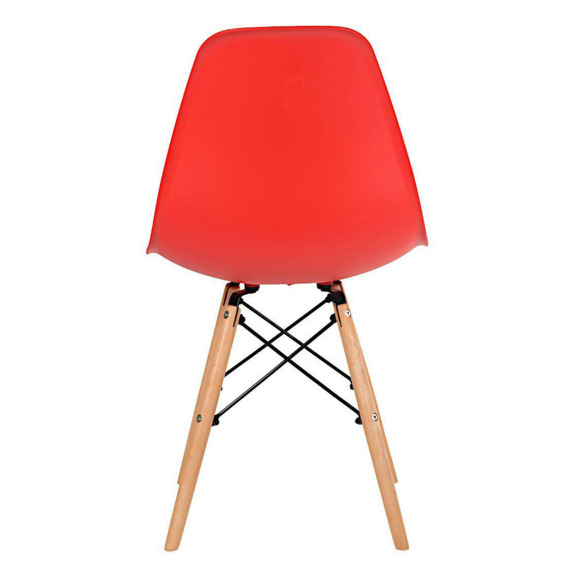 Стул пластиковый Eames, бук, красный - фото 4
