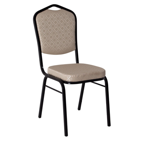 Стул Хит 20, жаккард Санта белый, каркас черный - фото 1