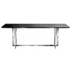 Стол Ethos, чёрный мрамор, серебряный Стол Ethos, чёрный мрамор, серебряный