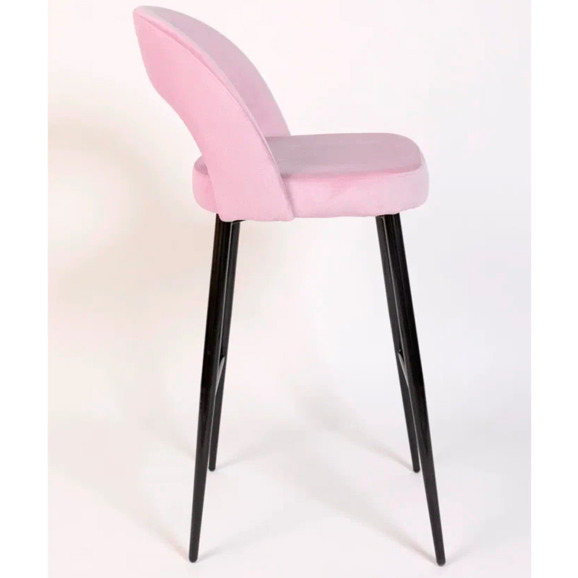 Стул Пиннате, барный, сиреневый, черный, велюр - фото 5