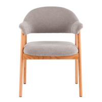 Фотография Стул обеденный Tavu с деревянными ножками, серый Фотография товара Стул обеденный Tavu с деревянными ножками, серый от компании ChiedoCover.