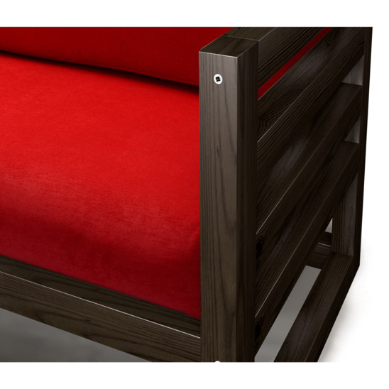 Кресло Магнус, Velvet красный/ венге - фото 4