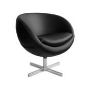 Дизайнерское кресло из экокожи, черное