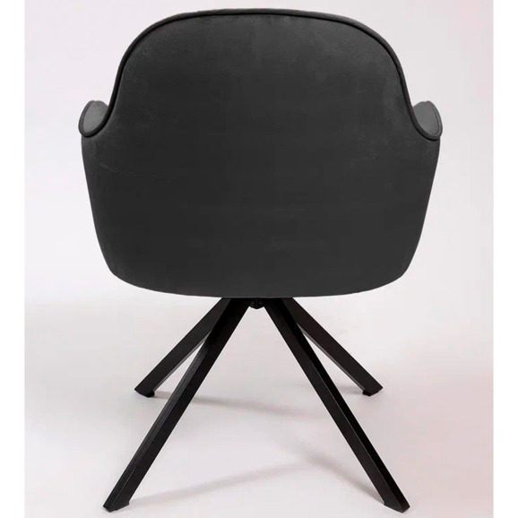 Кресло Сета, пирамида, поворотное основание, серый, черный, велюр - фото 5