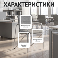 Фотография товара Стул Самба, Монтана 283, каркас-серебро, подлокотники-белёный дуб от компании ChiedoCover.