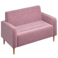 Настоящее фото товара Диван Папилла, велюр, 132 см, сиреневый, произведённого компанией ChiedoCover