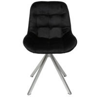 Фотография товара Стул Мускус, пирамида, велюр, черный, серебряный от компании ChiedoCover.