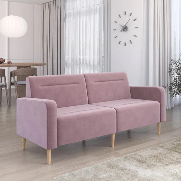 Диван Папилла, велюр, 182 см, сиреневый - фото 4