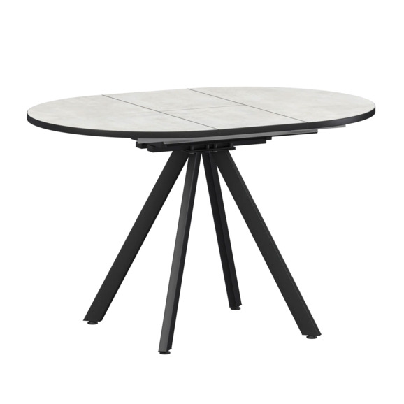 Стол раздвижной Лаки мини 800+300мм, лофт, черный муар - фото 1