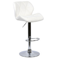 Настоящее фото товара Барный стул Стэн, белая кожа, произведённого компанией ChiedoCover