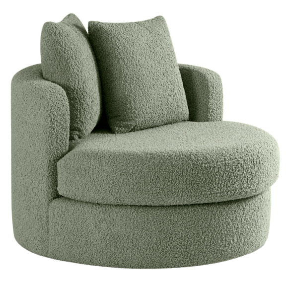 Кресло Forli, светло-зеленый, мех - фото 1