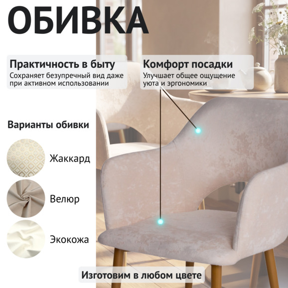 Стул Аква, велюр Монако 01, металл 32*18 РАЛ 1036 муар Стул Аква, велюр Монако 01, металл 32*18 РАЛ 1036 муар - фото 3