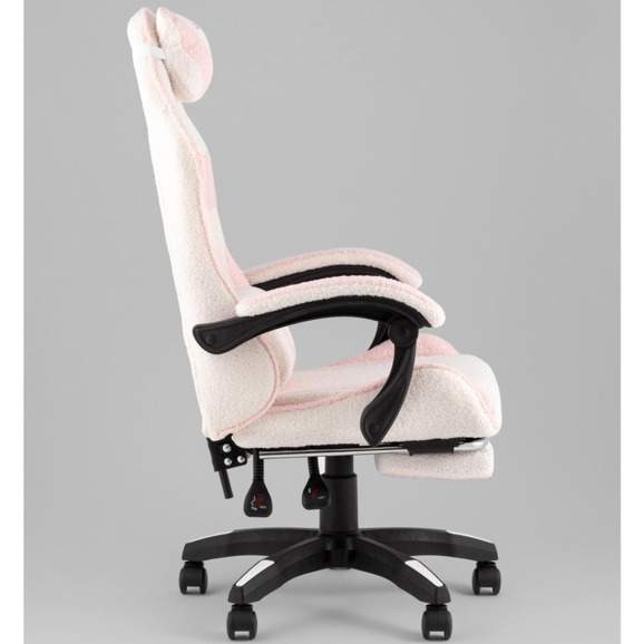 Кресло спортивное TopChairs MG-7019 букле бело-розовый Кресло спортивное TopChairs MG-7019 букле бело-розовый - фото 3