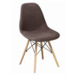 Чехол Е02 на стул Eames, уплотненный, велюр коричневый