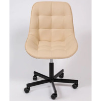 Фотография товара Стул Мускус, пятилучие, кожа, бежевый, черный от компании ChiedoCover.