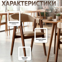 Фотография товара Полукресло Дольче, велюр Фурла 230, ножки бук, морилка старинный орех от компании ChiedoCover.