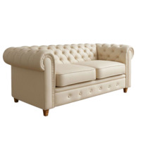 Фотография Диван Честер, двухместный, молочный от производителя ChiedoCover, картинка продукции, реальное фото товара Настоящее фото товара Диван Честер, двухместный, молочный, произведённого компанией ChiedoCover