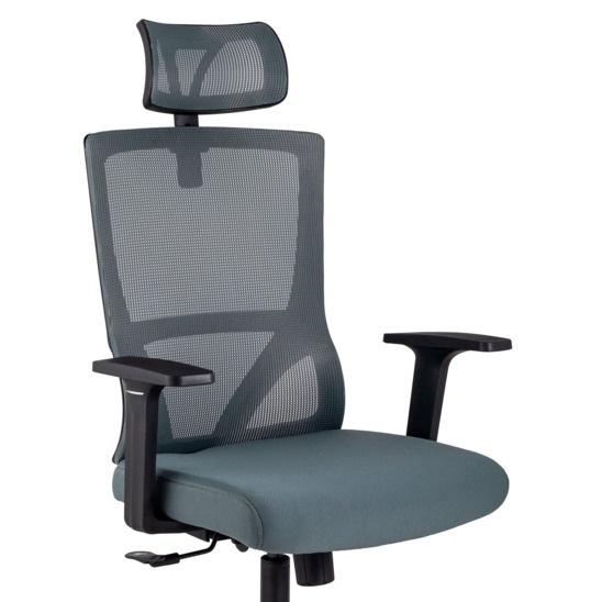 Кресло руководителя TopChairs Local серое - фото 4