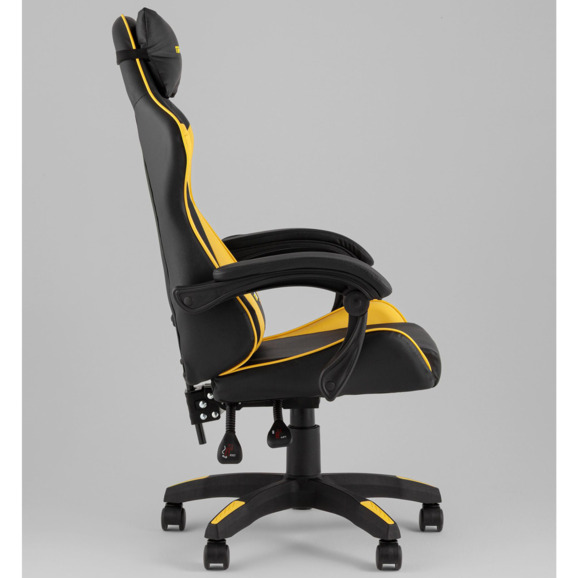 Кресло спортивное TopChairs MG-7043 черно-жёлтый - фото 3